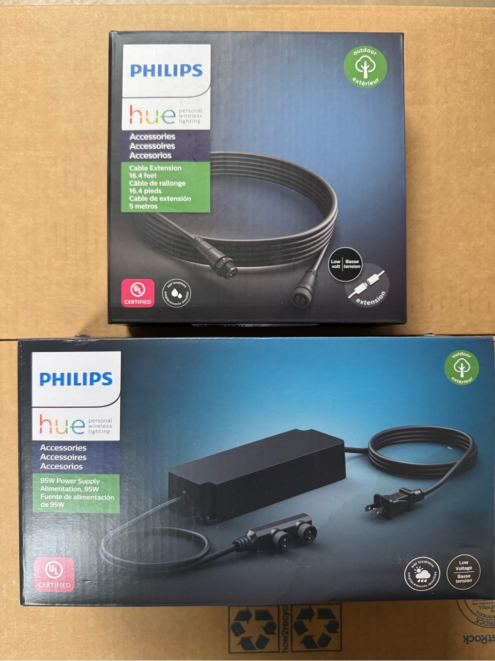 Philips Hue Black Power Supply Adapter w/ 16 ft extension cable